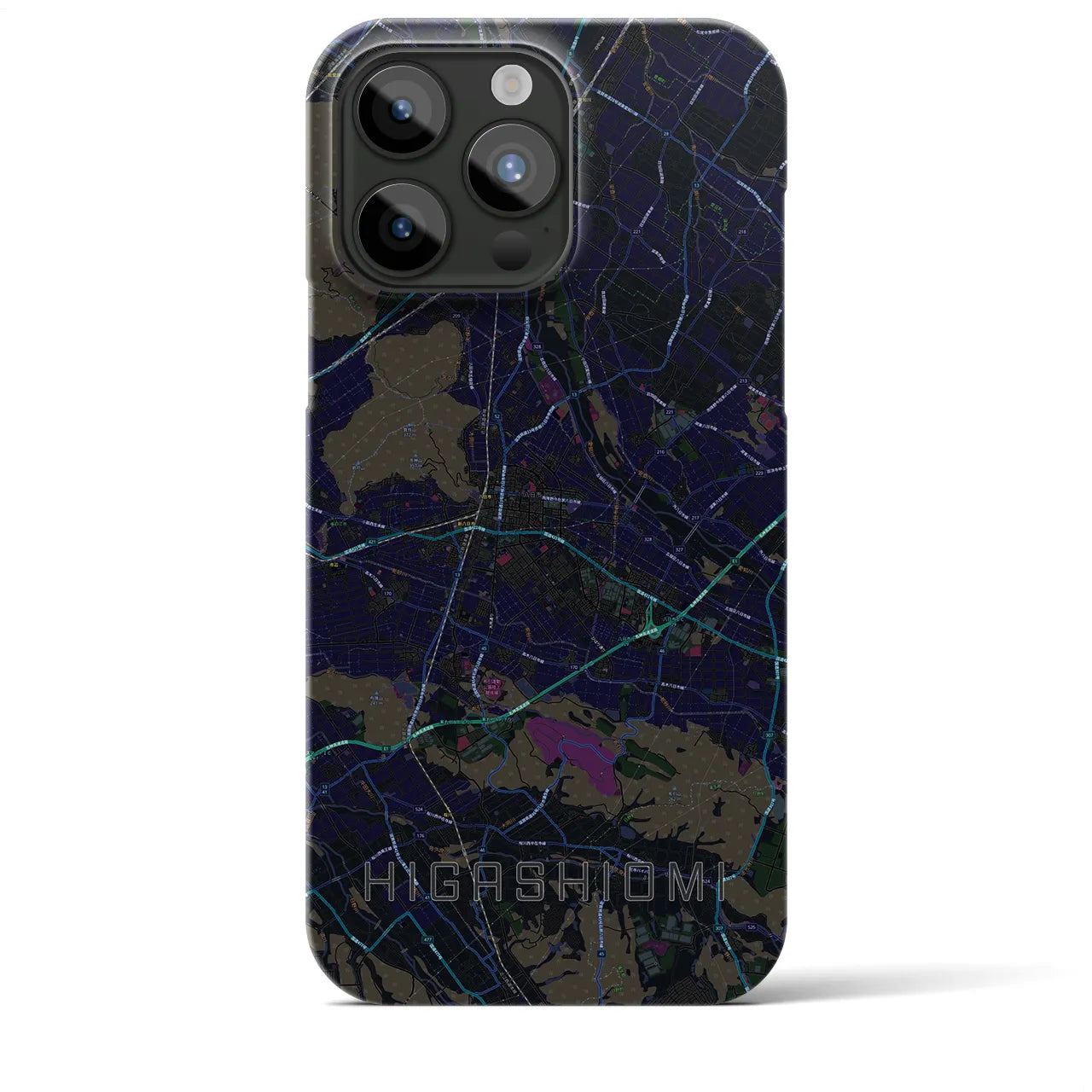 【東近江(滋賀県)】地図柄iPhoneケース(バックカバータイプ)