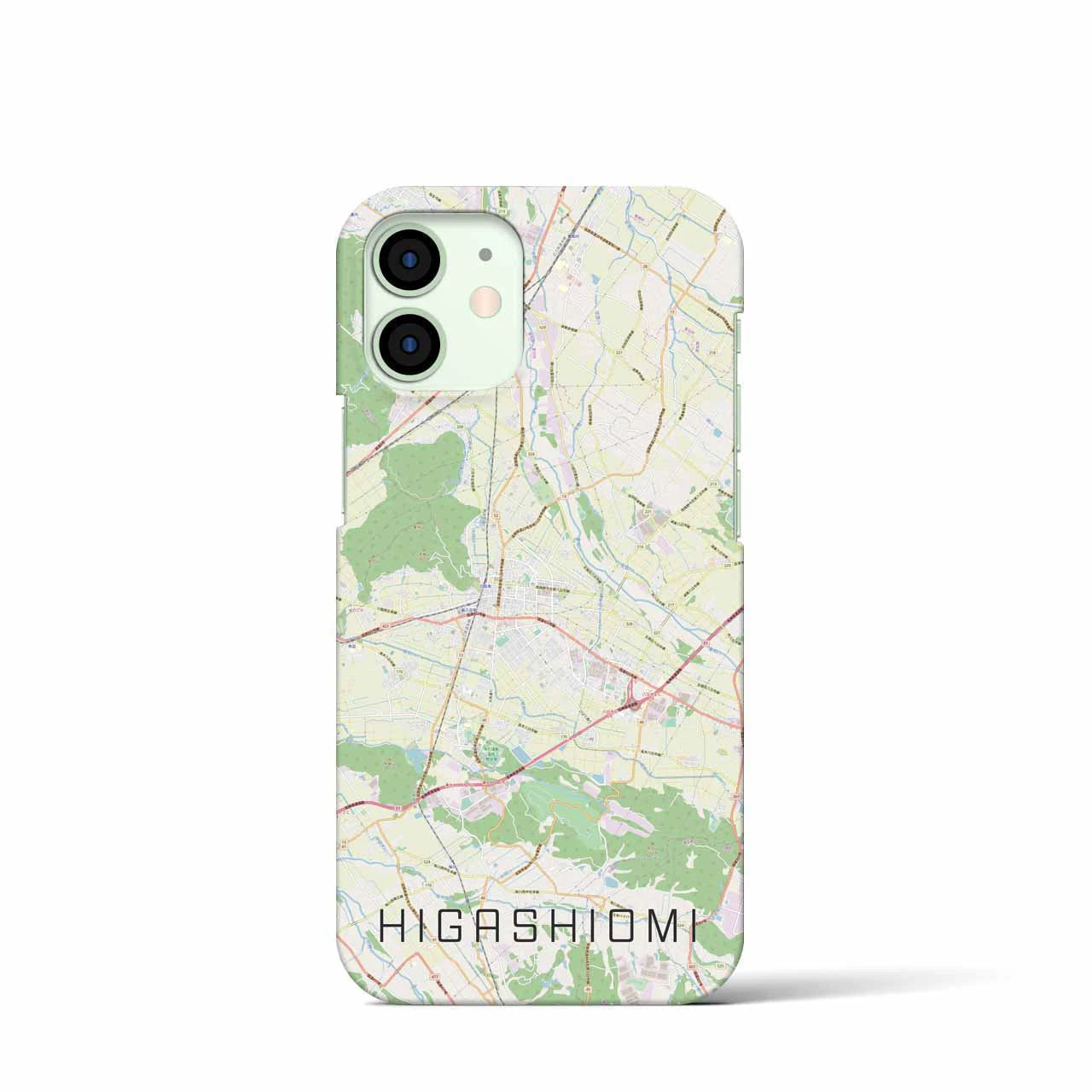 【東近江(滋賀県)】地図柄iPhoneケース(バックカバータイプ)