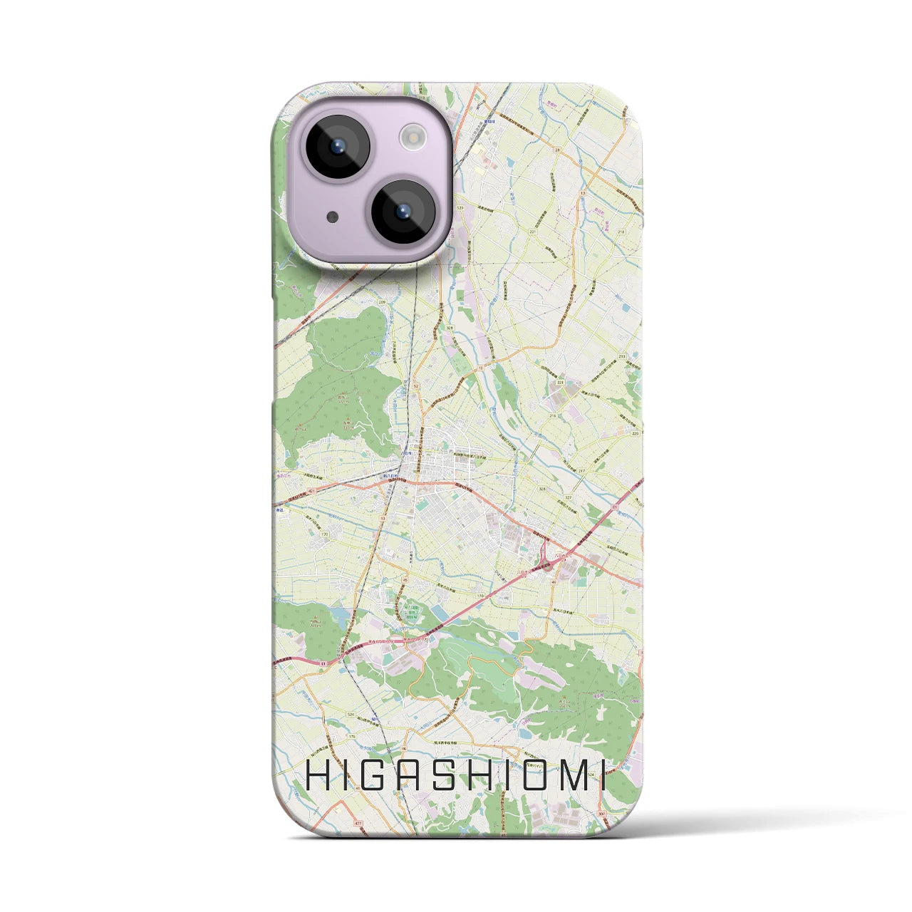 【東近江(滋賀県)】地図柄iPhoneケース(バックカバータイプ)