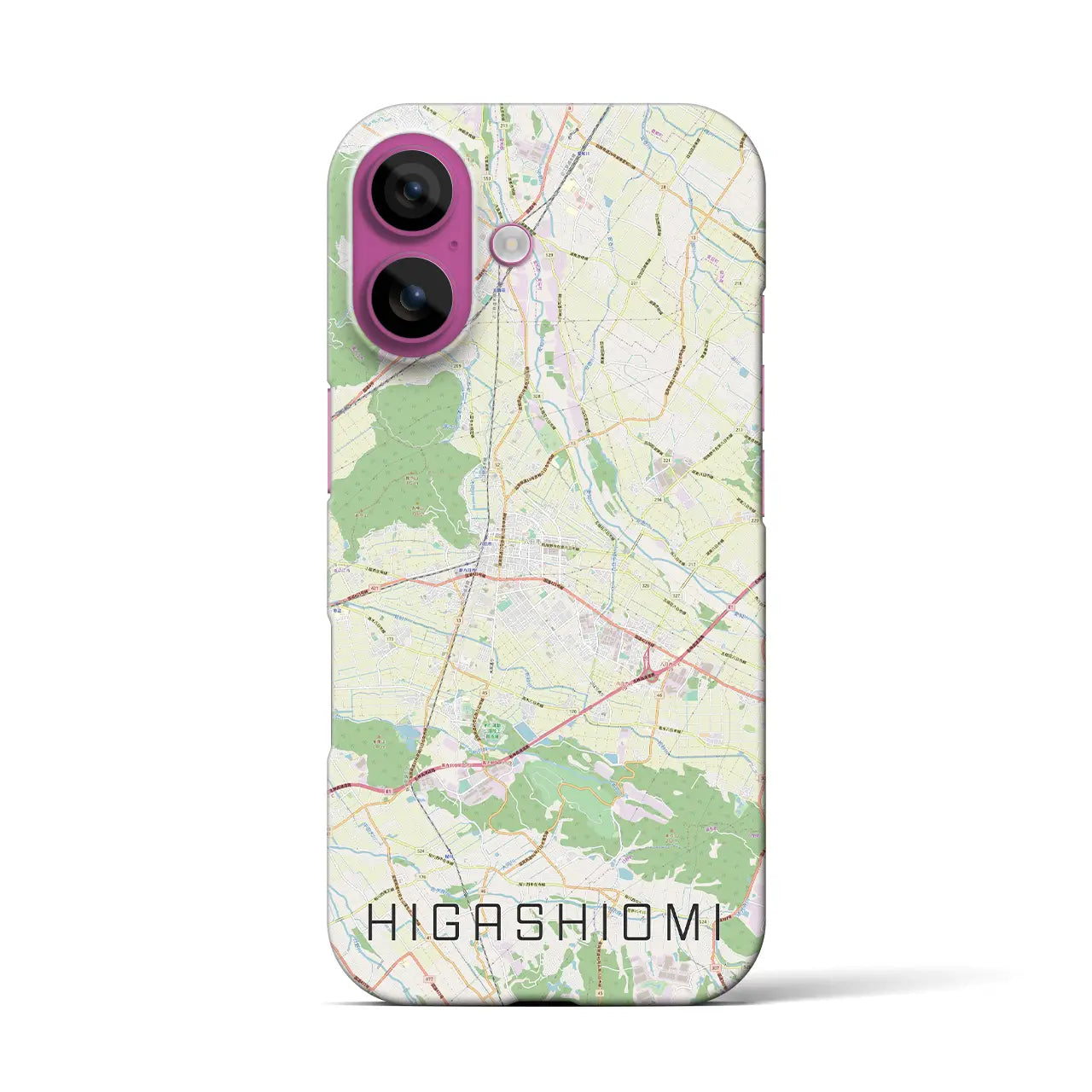 【東近江(滋賀県)】地図柄iPhoneケース(バックカバータイプ)