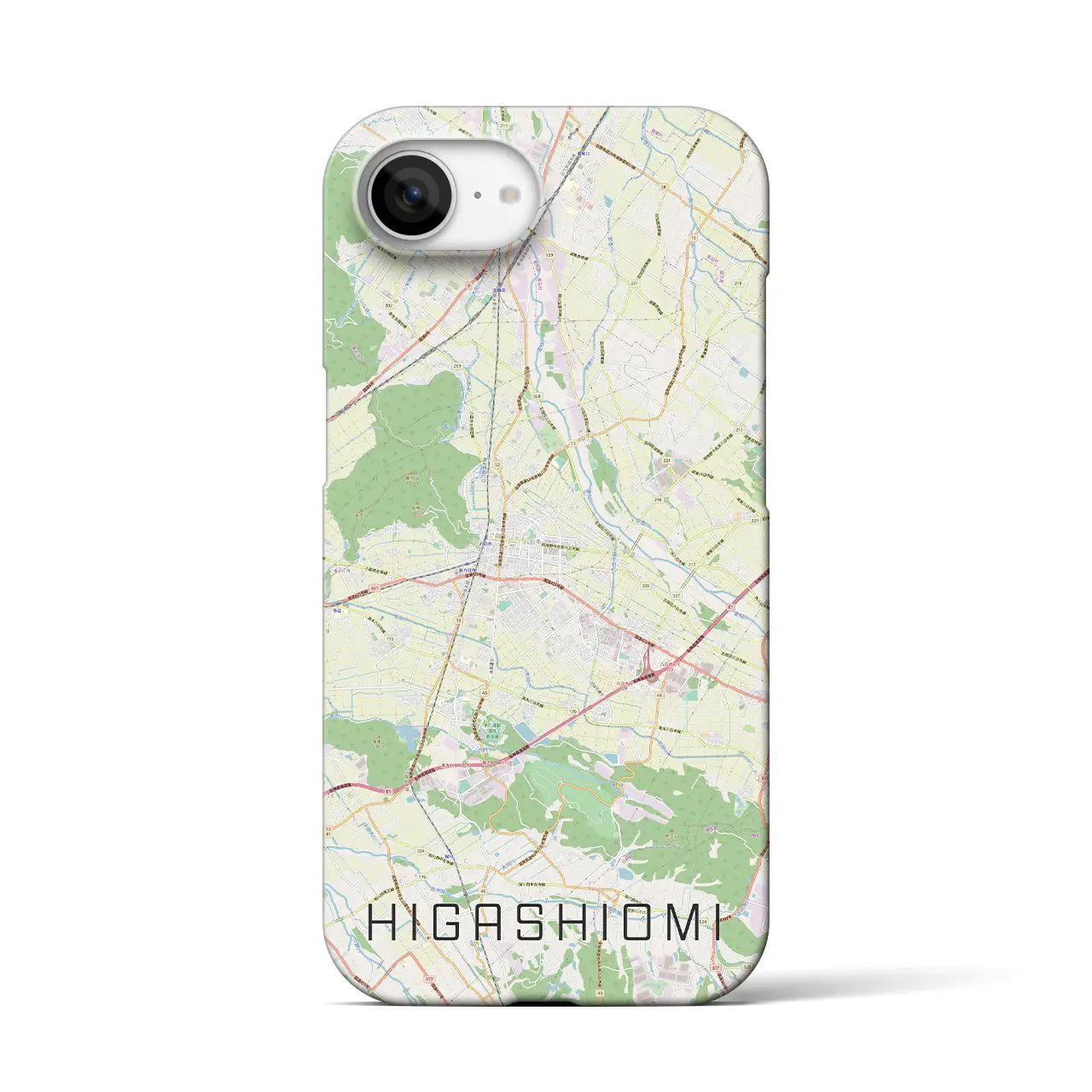 【東近江(滋賀県)】地図柄iPhoneケース(バックカバータイプ)