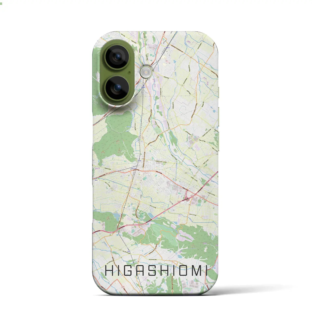 【東近江(滋賀県)】地図柄iPhoneケース(バックカバータイプ)