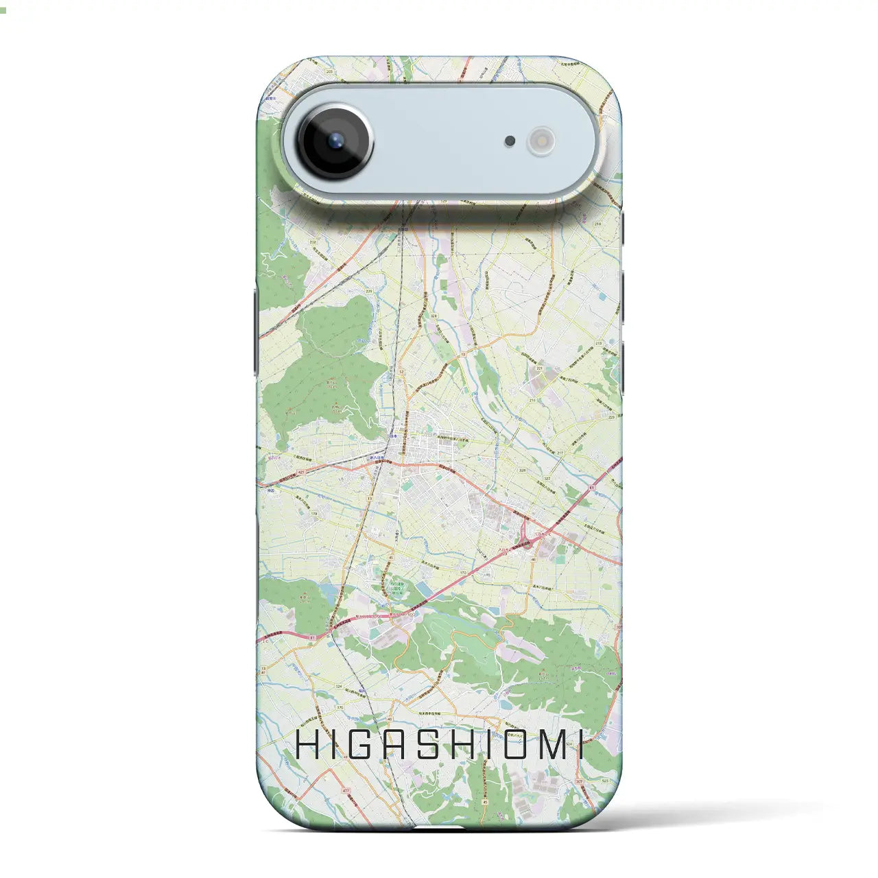 【東近江(滋賀県)】地図柄iPhoneケース(バックカバータイプ)