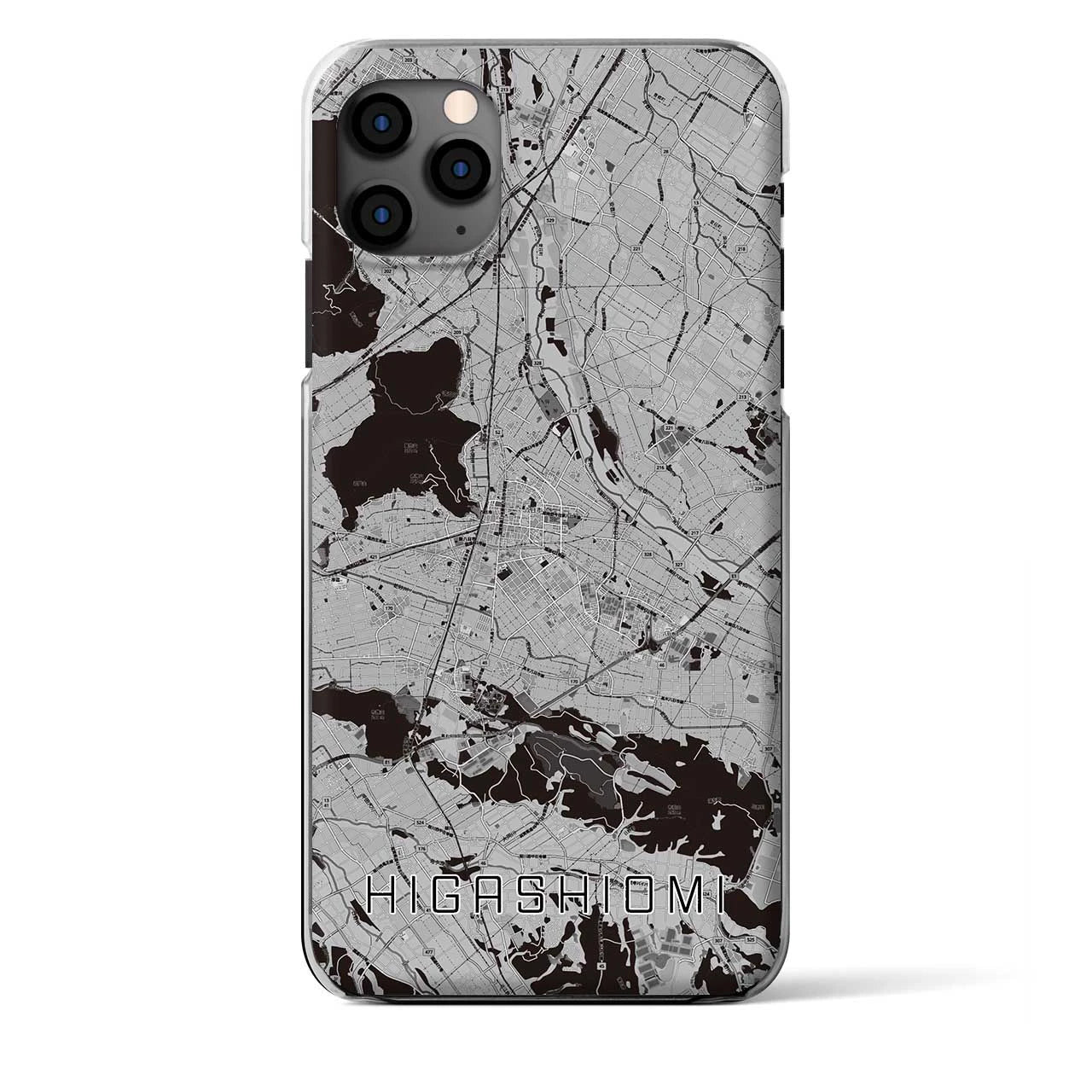 【東近江(滋賀県)】地図柄iPhoneケース(クリアタイプ)