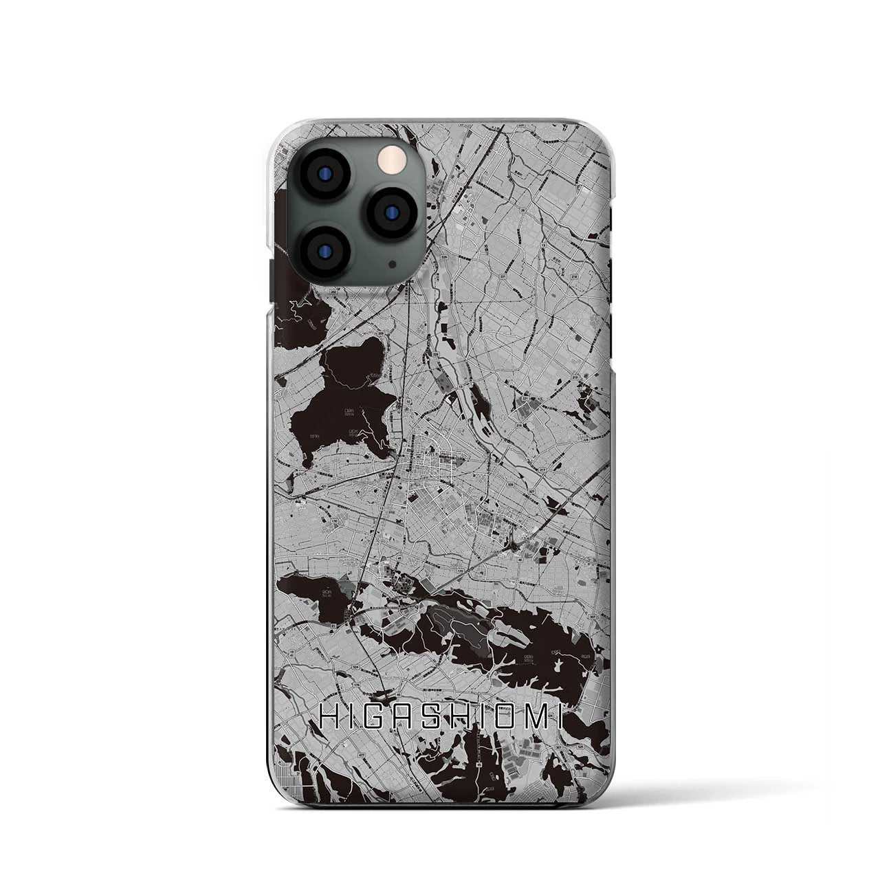 【東近江(滋賀県)】地図柄iPhoneケース(クリアタイプ)