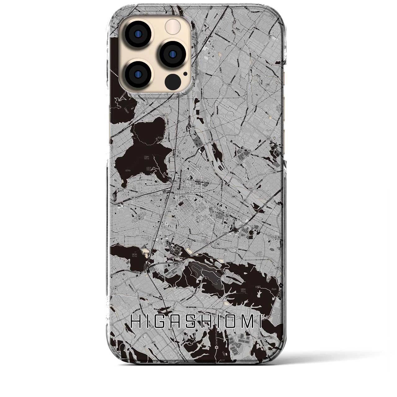 【東近江(滋賀県)】地図柄iPhoneケース(クリアタイプ)