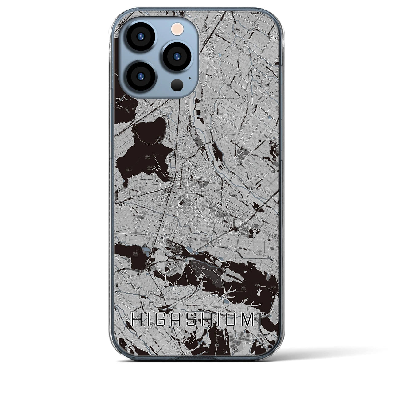 【東近江(滋賀県)】地図柄iPhoneケース(クリアタイプ)