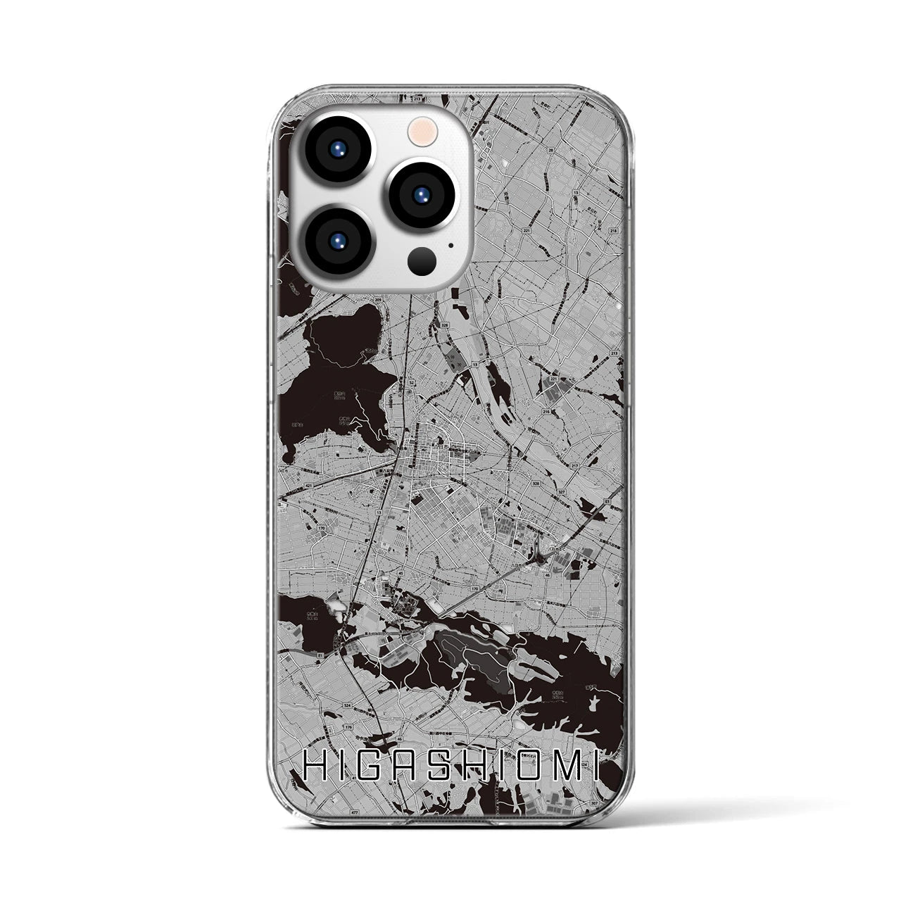 【東近江(滋賀県)】地図柄iPhoneケース(クリアタイプ)