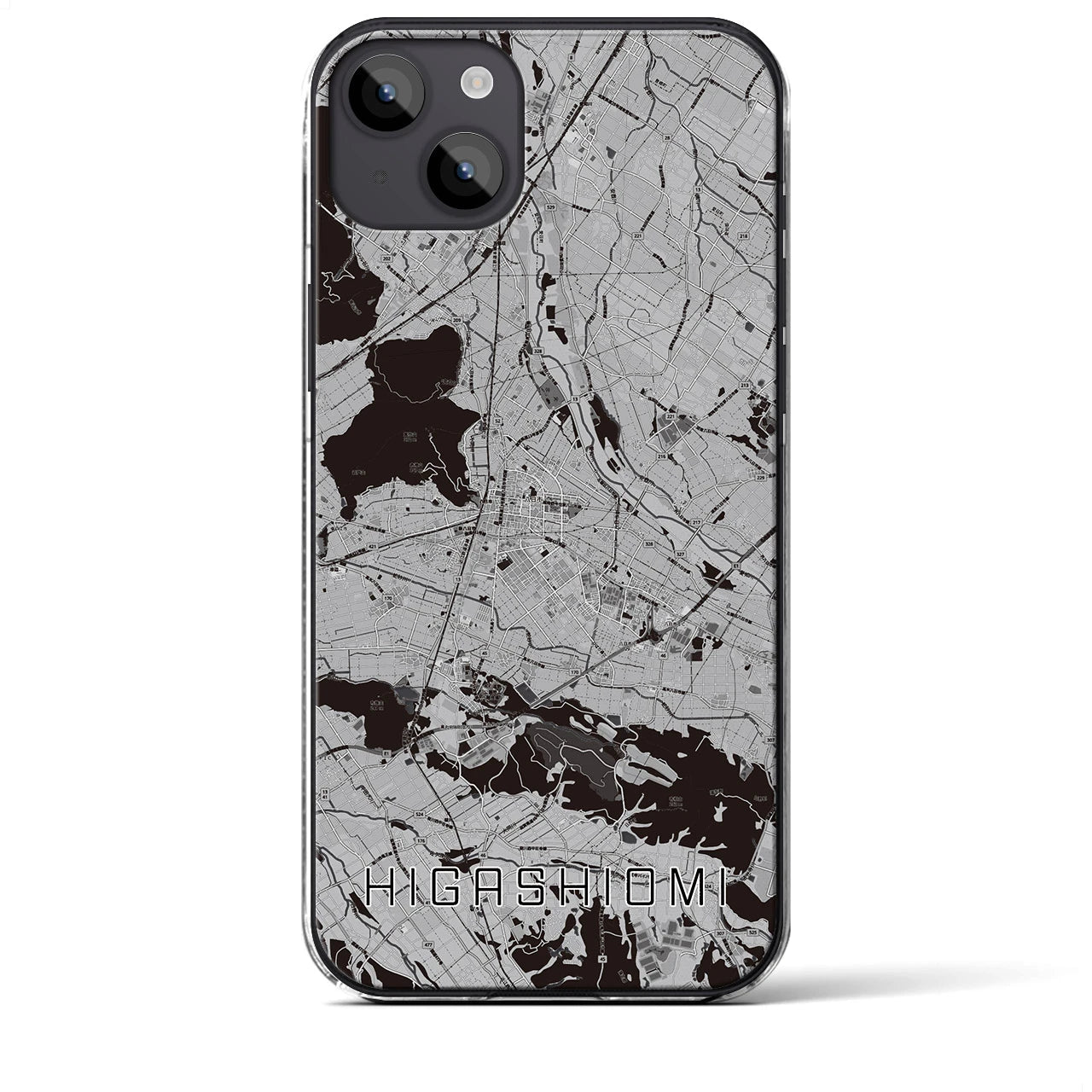 【東近江(滋賀県)】地図柄iPhoneケース(クリアタイプ)