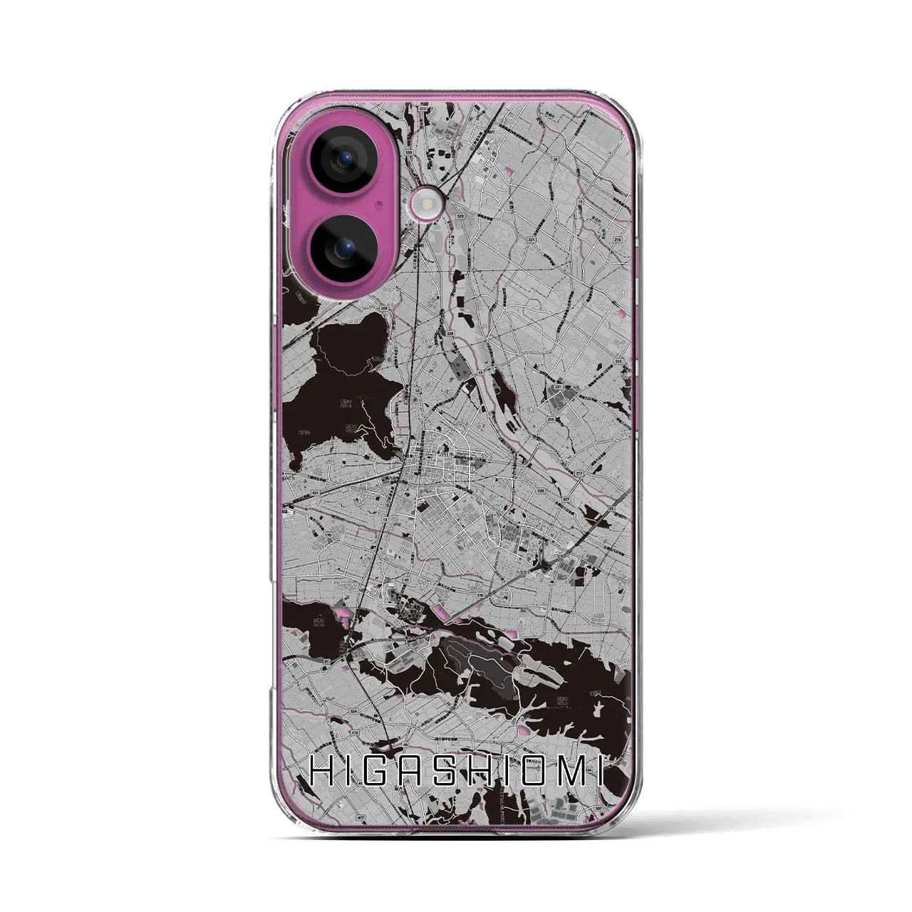 【東近江(滋賀県)】地図柄iPhoneケース(クリアタイプ)