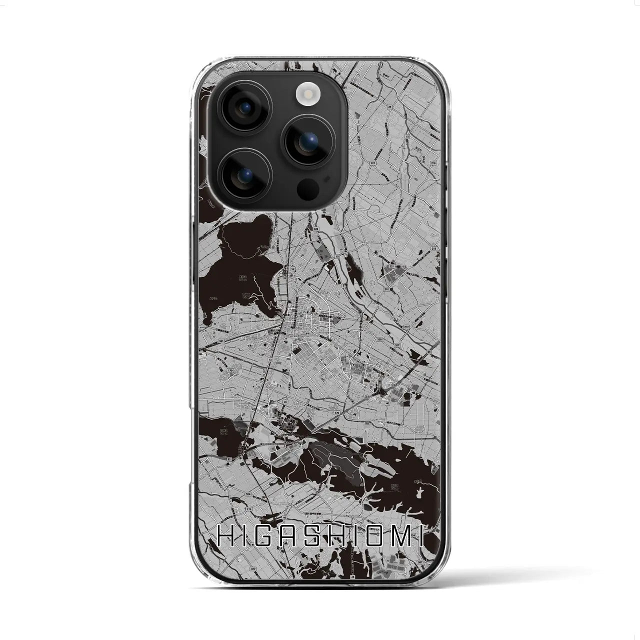 【東近江(滋賀県)】地図柄iPhoneケース(クリアタイプ)