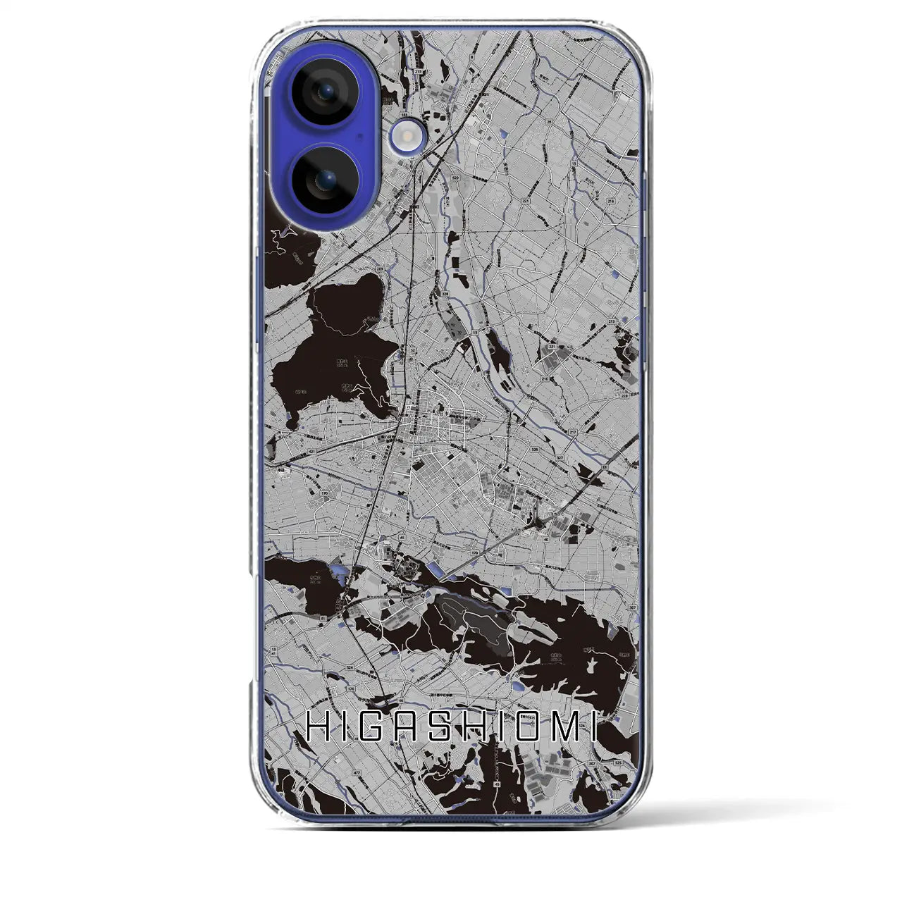 【東近江(滋賀県)】地図柄iPhoneケース(クリアタイプ)