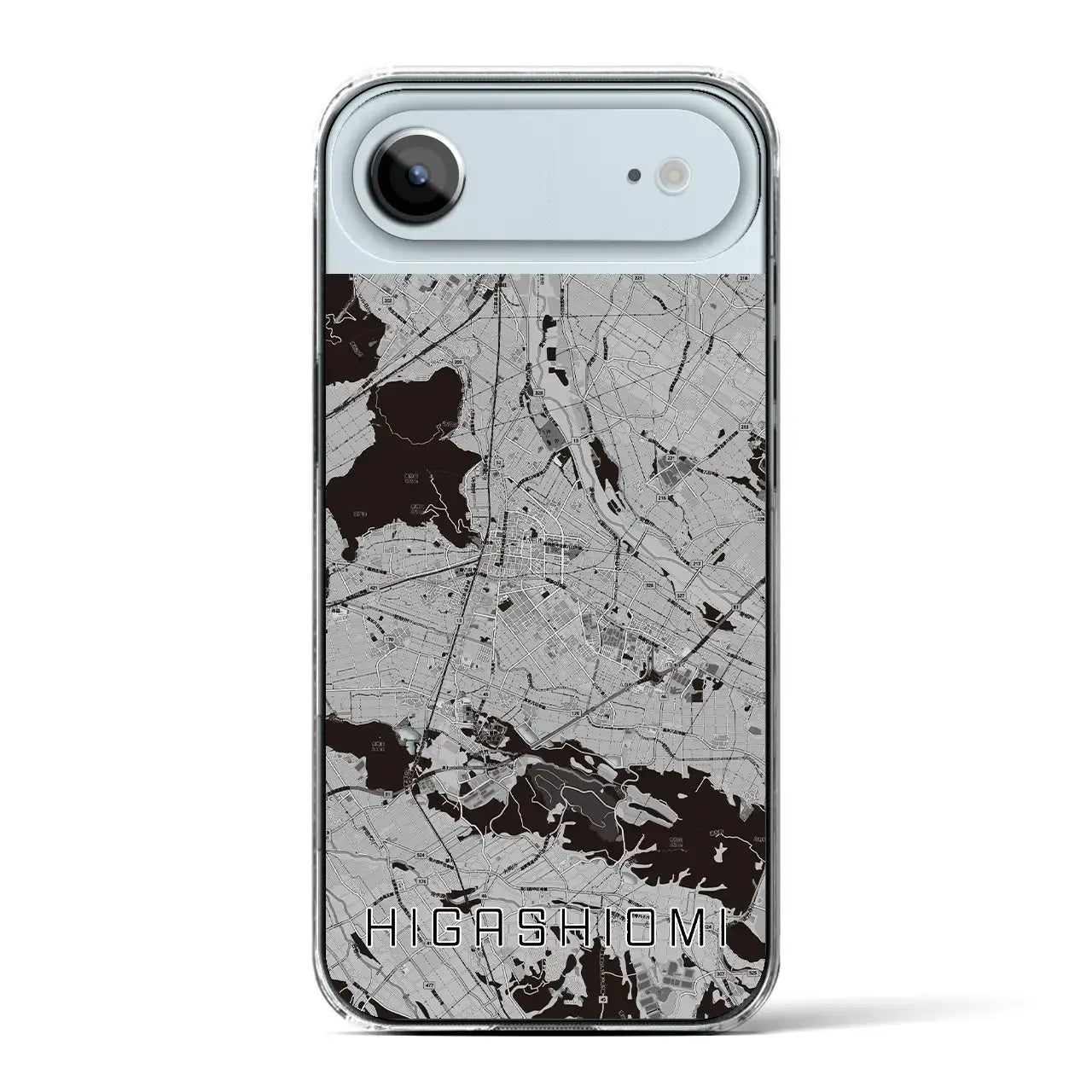 【東近江(滋賀県)】地図柄iPhoneケース(クリアタイプ)