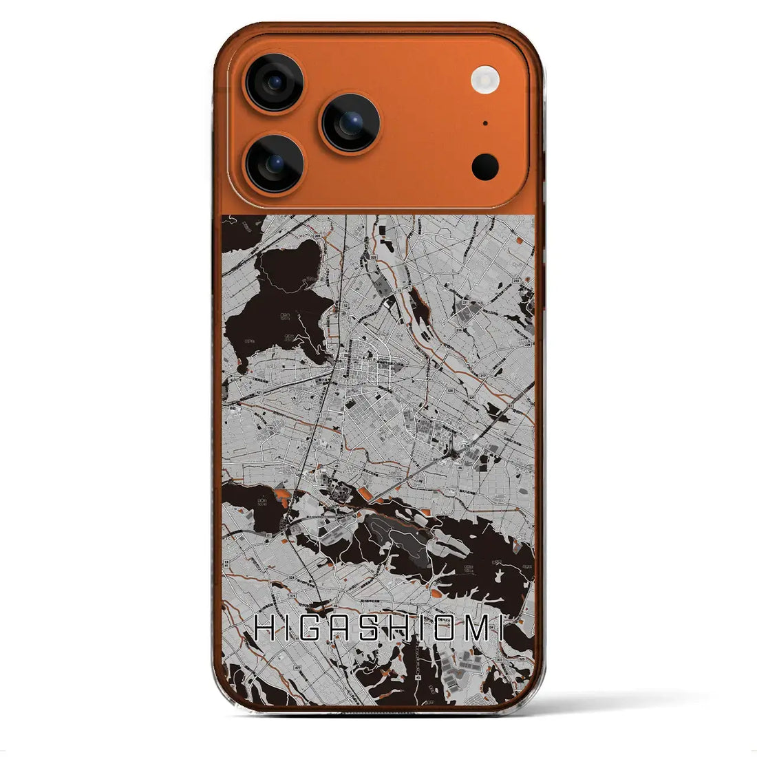 【東近江(滋賀県)】地図柄iPhoneケース(クリアタイプ)