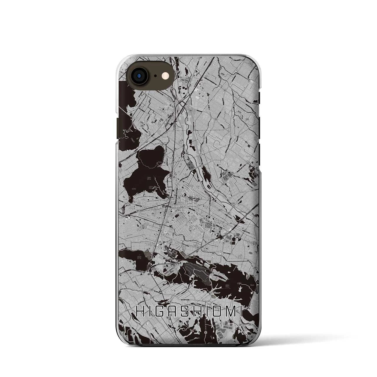 【東近江(滋賀県)】地図柄iPhoneケース(クリアタイプ)