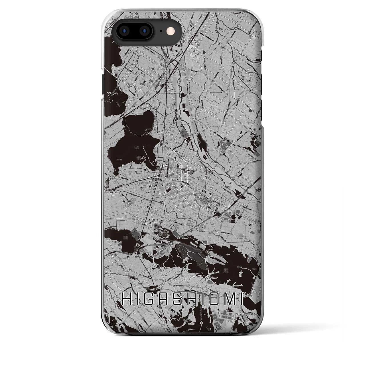 【東近江(滋賀県)】地図柄iPhoneケース(クリアタイプ)