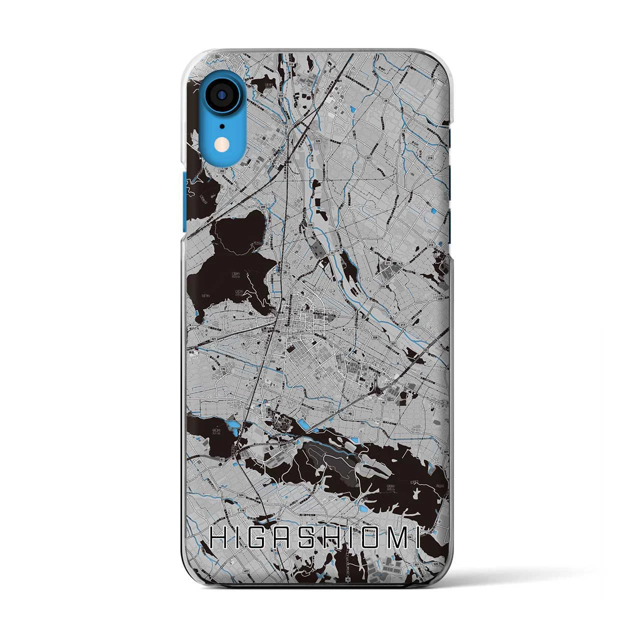 【東近江(滋賀県)】地図柄iPhoneケース(クリアタイプ)