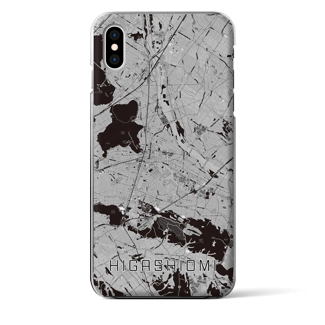 【東近江(滋賀県)】地図柄iPhoneケース(クリアタイプ)