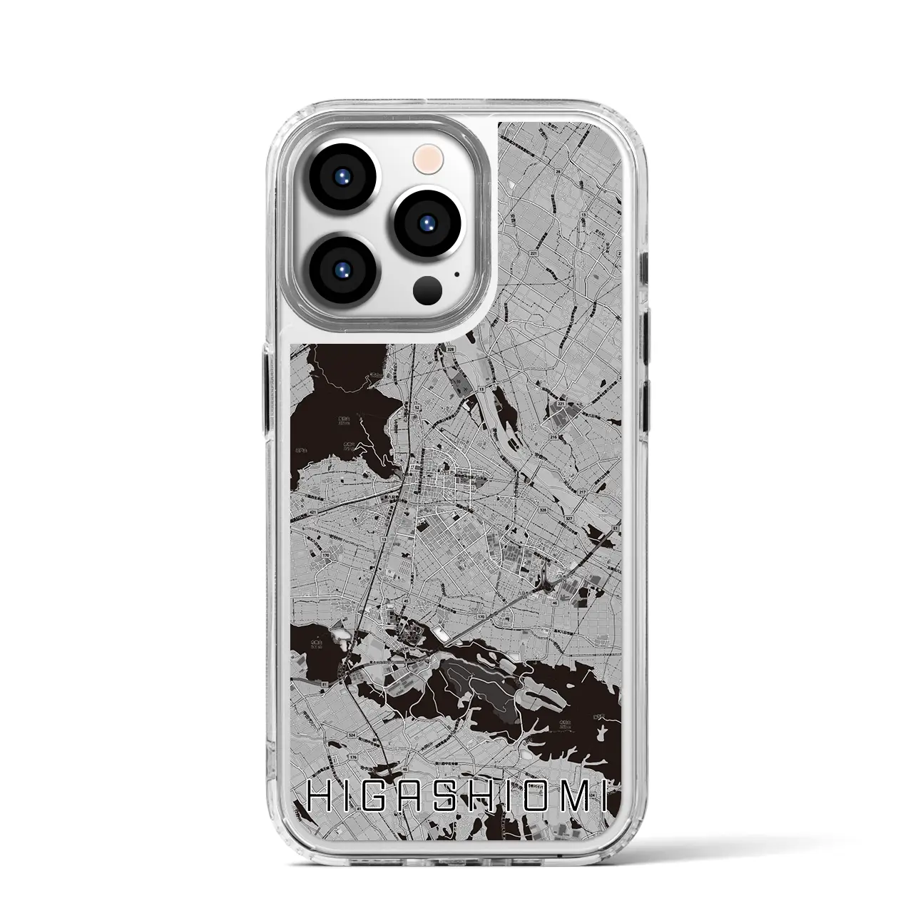 【東近江(滋賀県)】地図柄iPhoneケース(MagSafeタイプ)