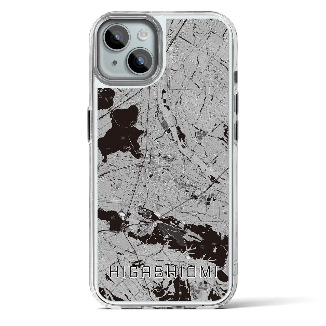 【東近江(滋賀県)】地図柄iPhoneケース(MagSafeタイプ)