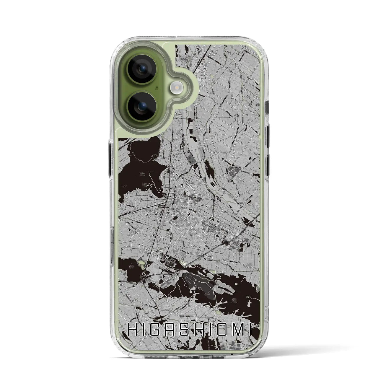 【東近江(滋賀県)】地図柄iPhoneケース(MagSafeタイプ)