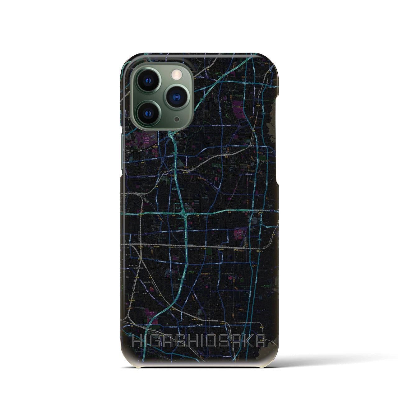 【東大阪(大阪府)】地図柄iPhoneケース(バックカバータイプ)