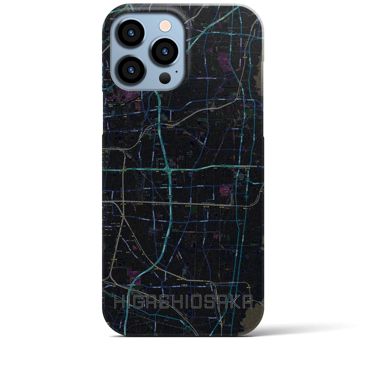 【東大阪(大阪府)】地図柄iPhoneケース(バックカバータイプ)