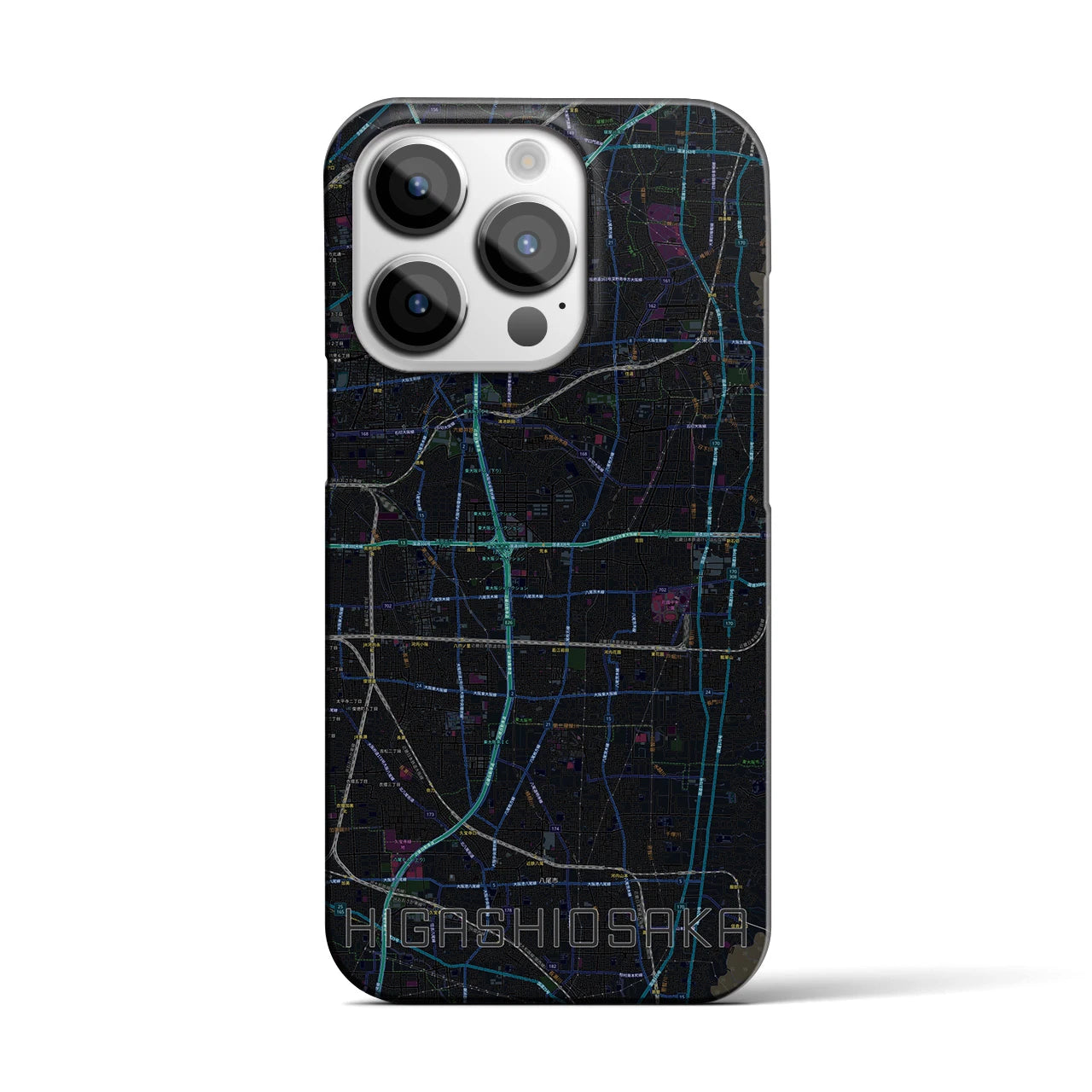 【東大阪(大阪府)】地図柄iPhoneケース(バックカバータイプ)