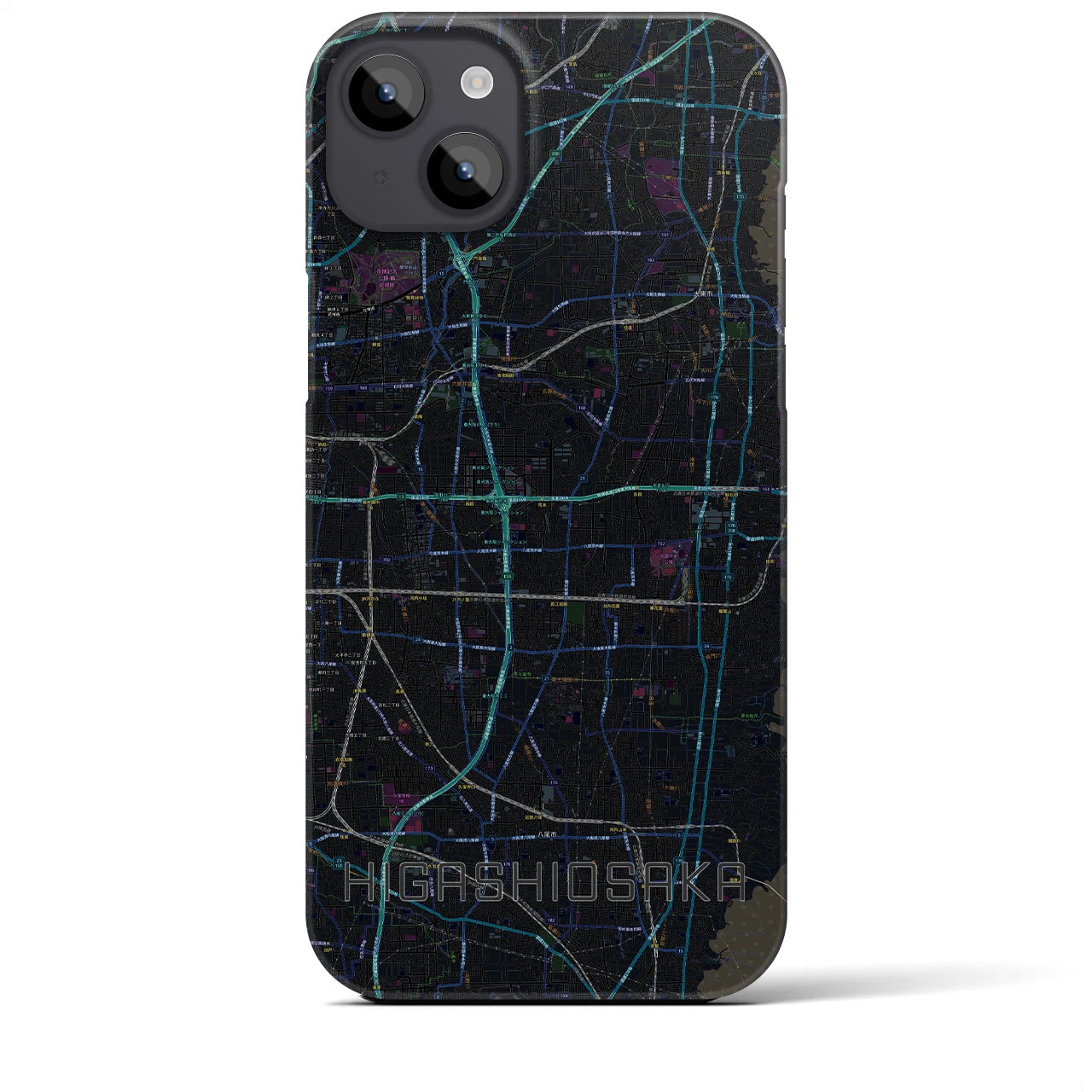 【東大阪(大阪府)】地図柄iPhoneケース(バックカバータイプ)