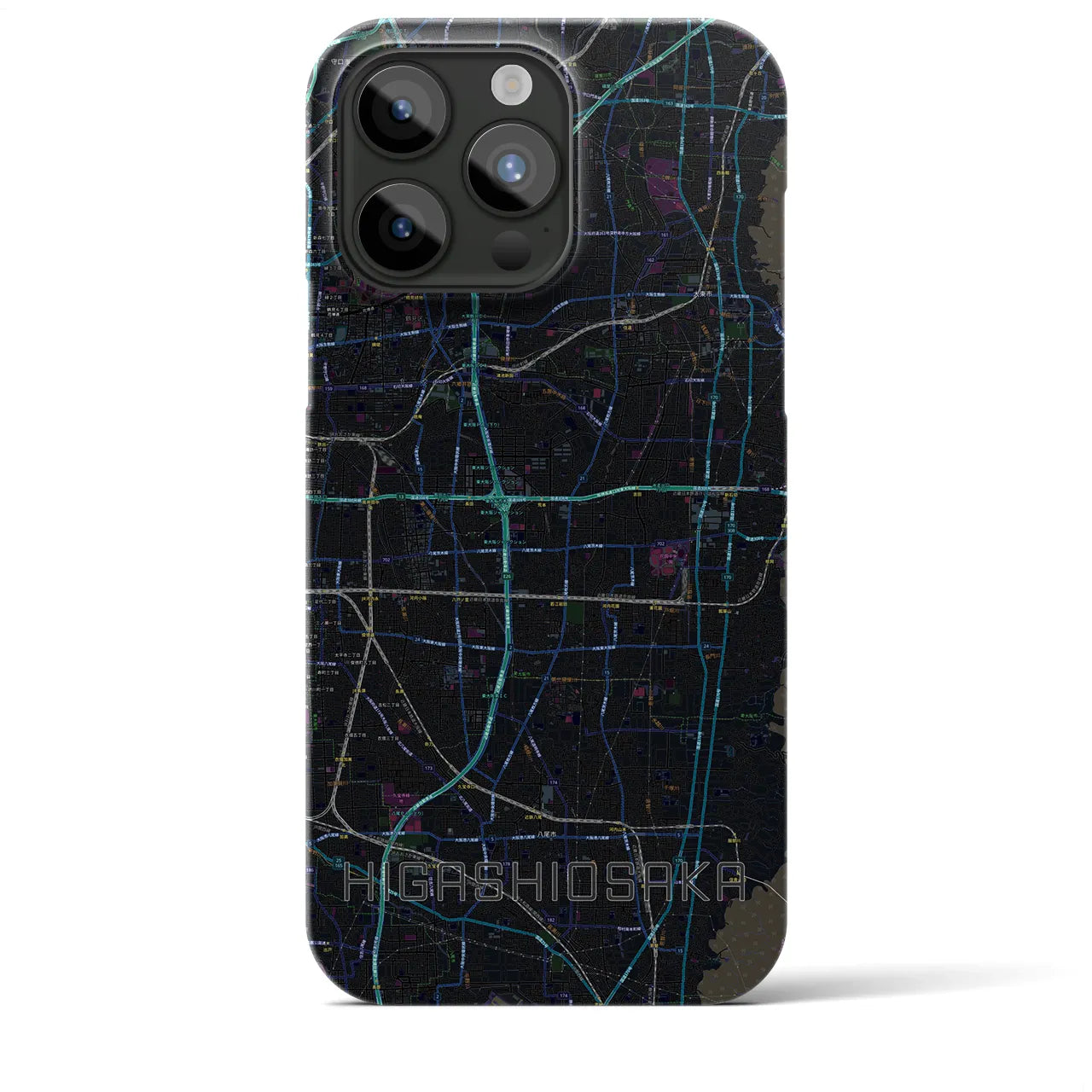 【東大阪(大阪府)】地図柄iPhoneケース(バックカバータイプ)