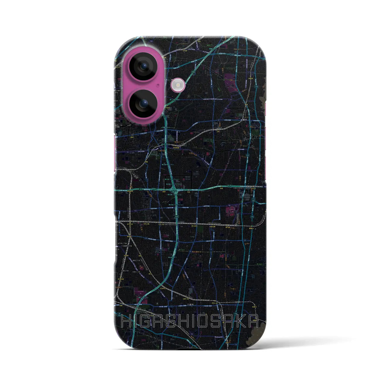 【東大阪(大阪府)】地図柄iPhoneケース(バックカバータイプ)