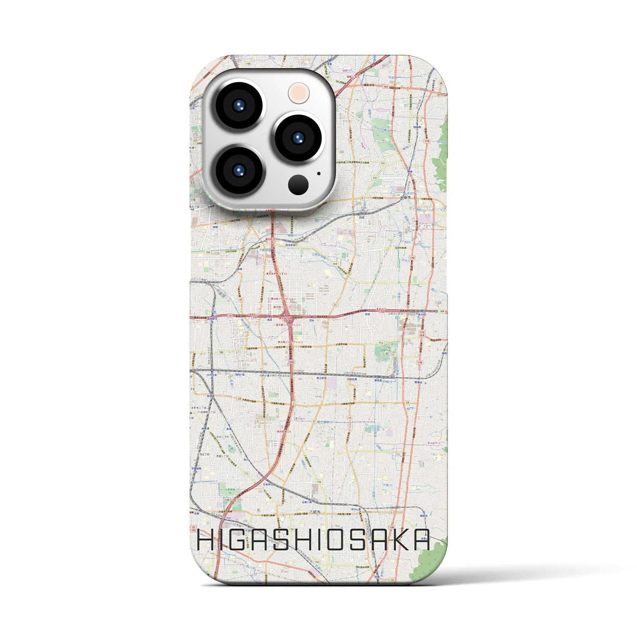 【東大阪(大阪府)】地図柄iPhoneケース(バックカバータイプ)