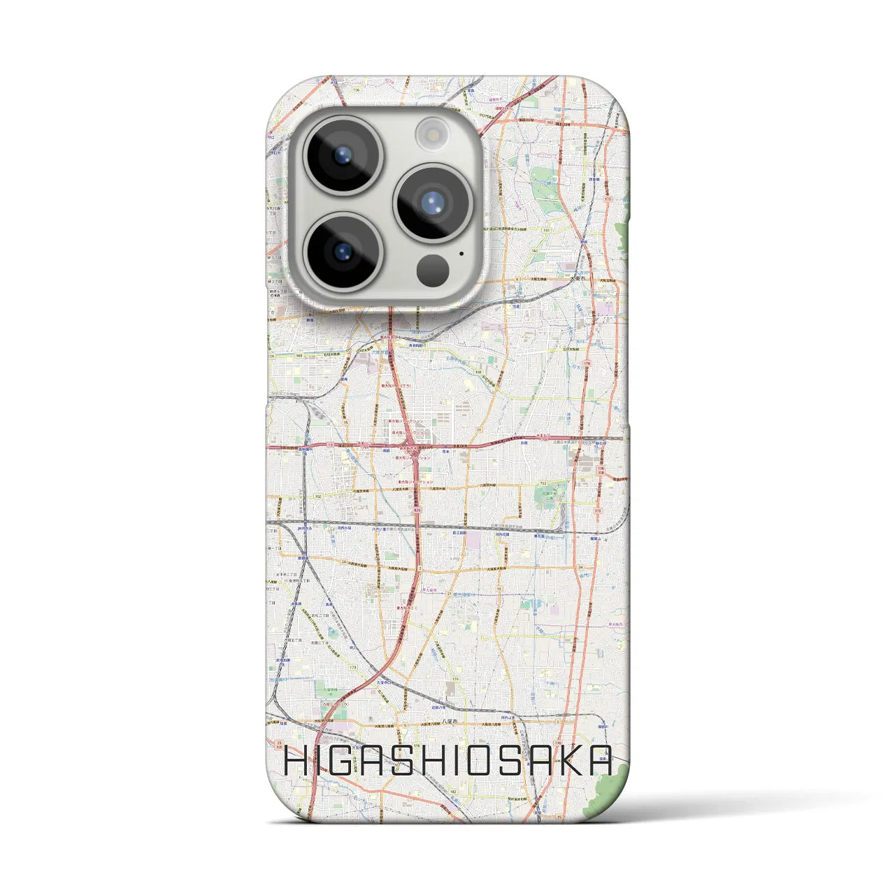 【東大阪(大阪府)】地図柄iPhoneケース(バックカバータイプ)