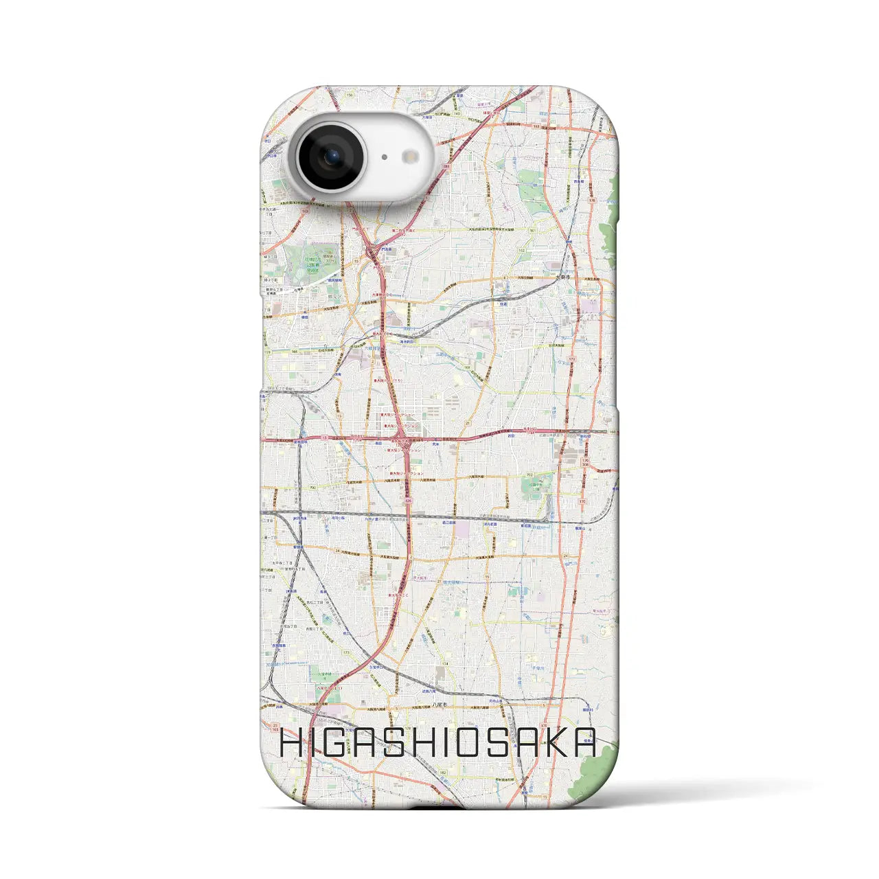 【東大阪(大阪府)】地図柄iPhoneケース(バックカバータイプ)