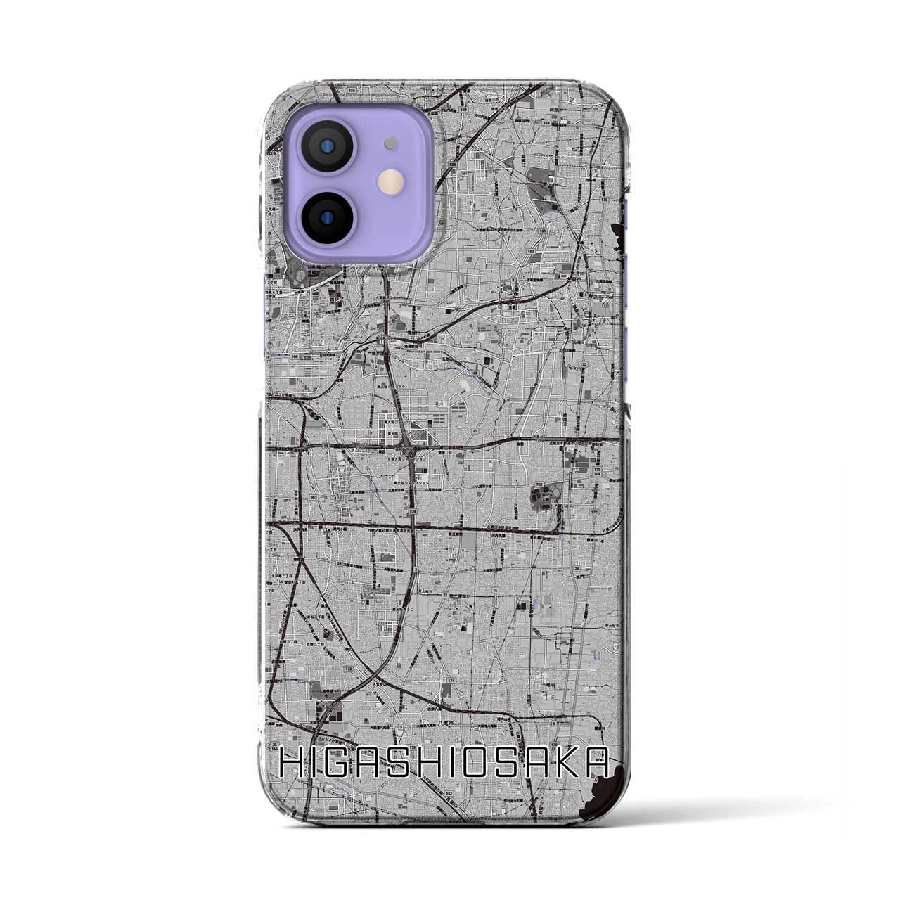 【東大阪(大阪府)】地図柄iPhoneケース(クリアタイプ)