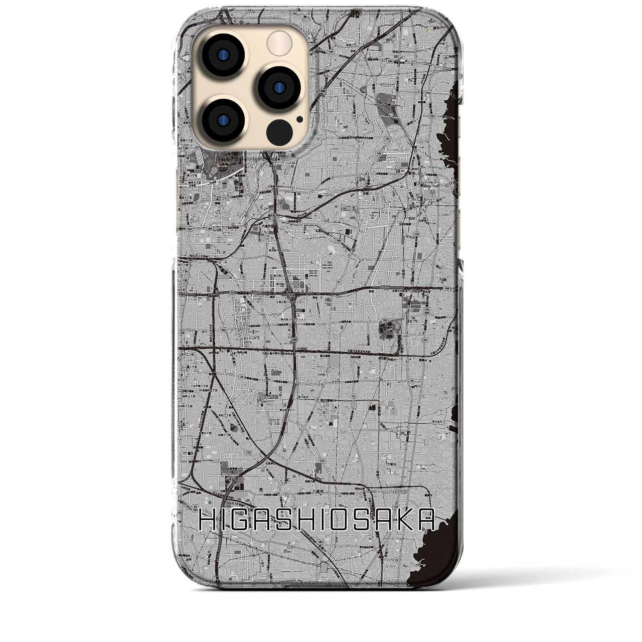 【東大阪(大阪府)】地図柄iPhoneケース(クリアタイプ)