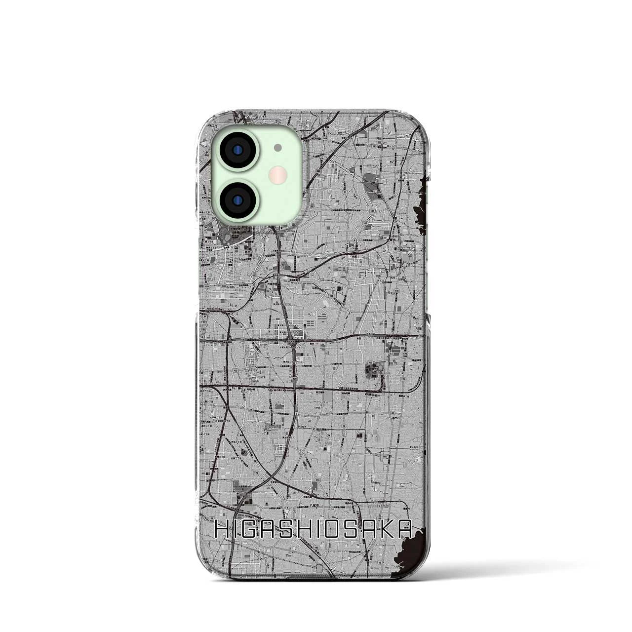 【東大阪(大阪府)】地図柄iPhoneケース(クリアタイプ)