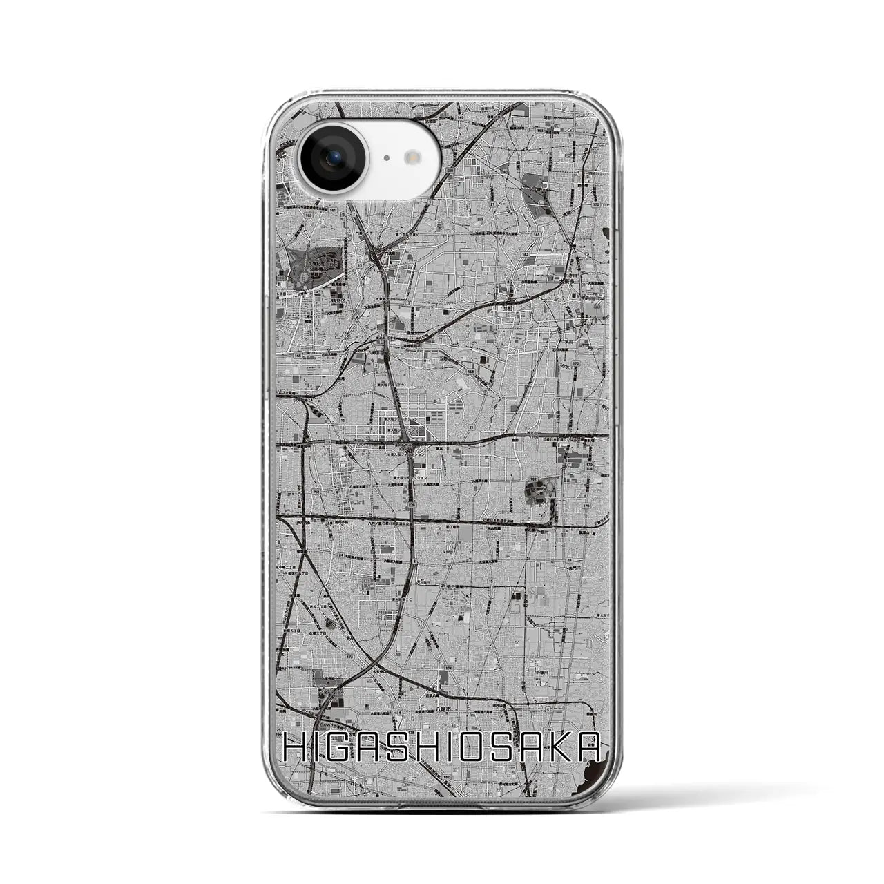 【東大阪(大阪府)】地図柄iPhoneケース(クリアタイプ)
