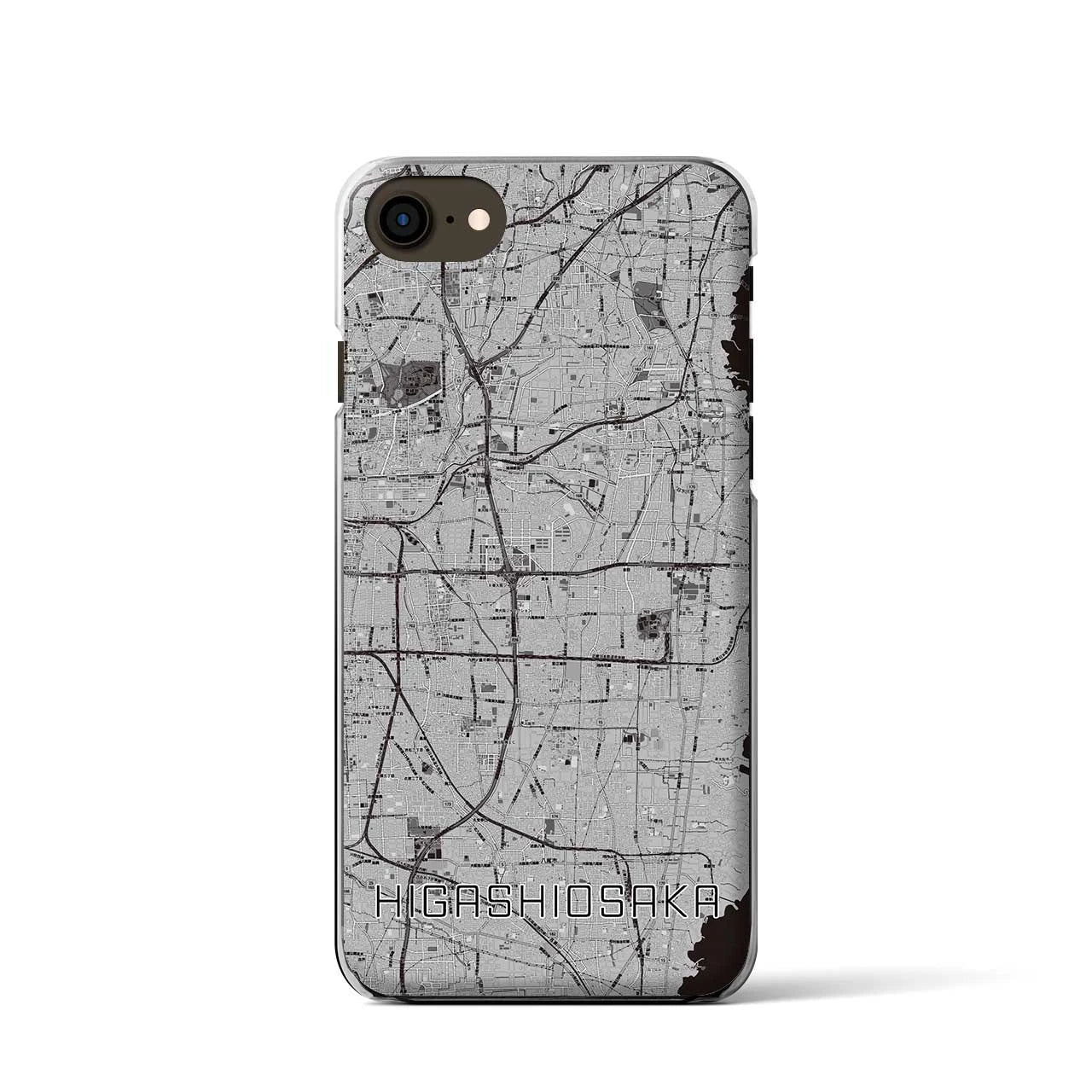 【東大阪(大阪府)】地図柄iPhoneケース(クリアタイプ)