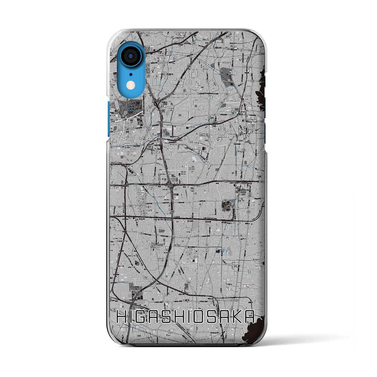 【東大阪(大阪府)】地図柄iPhoneケース(クリアタイプ)