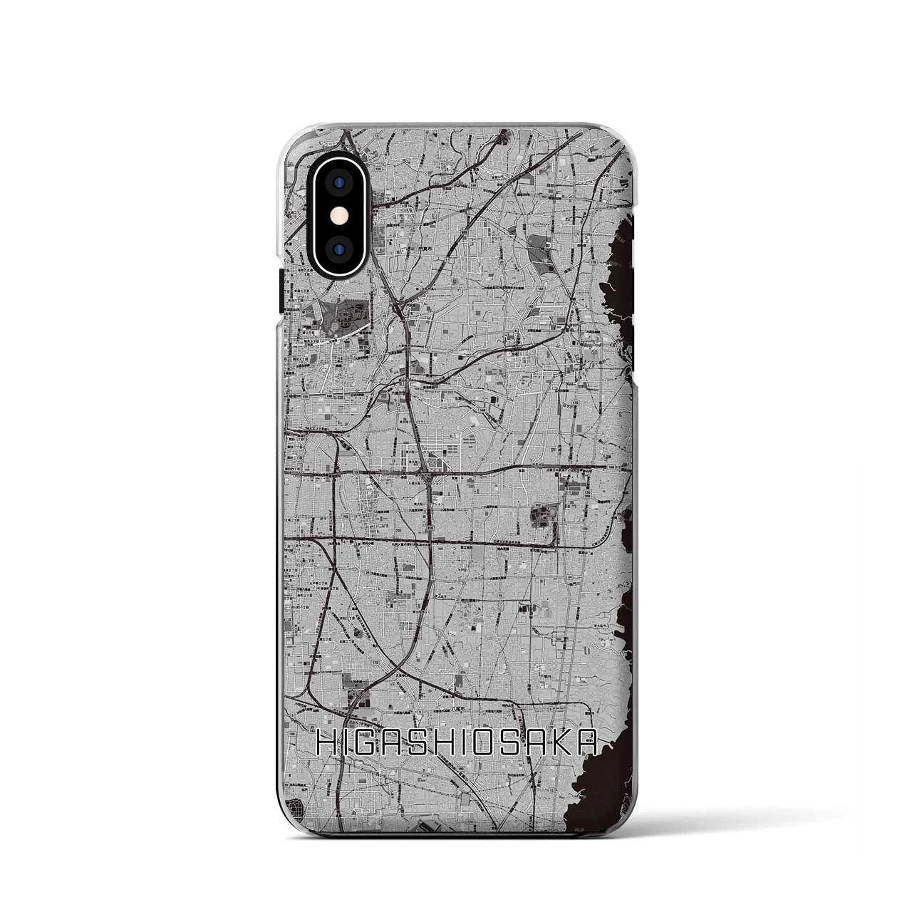 【東大阪(大阪府)】地図柄iPhoneケース(クリアタイプ)
