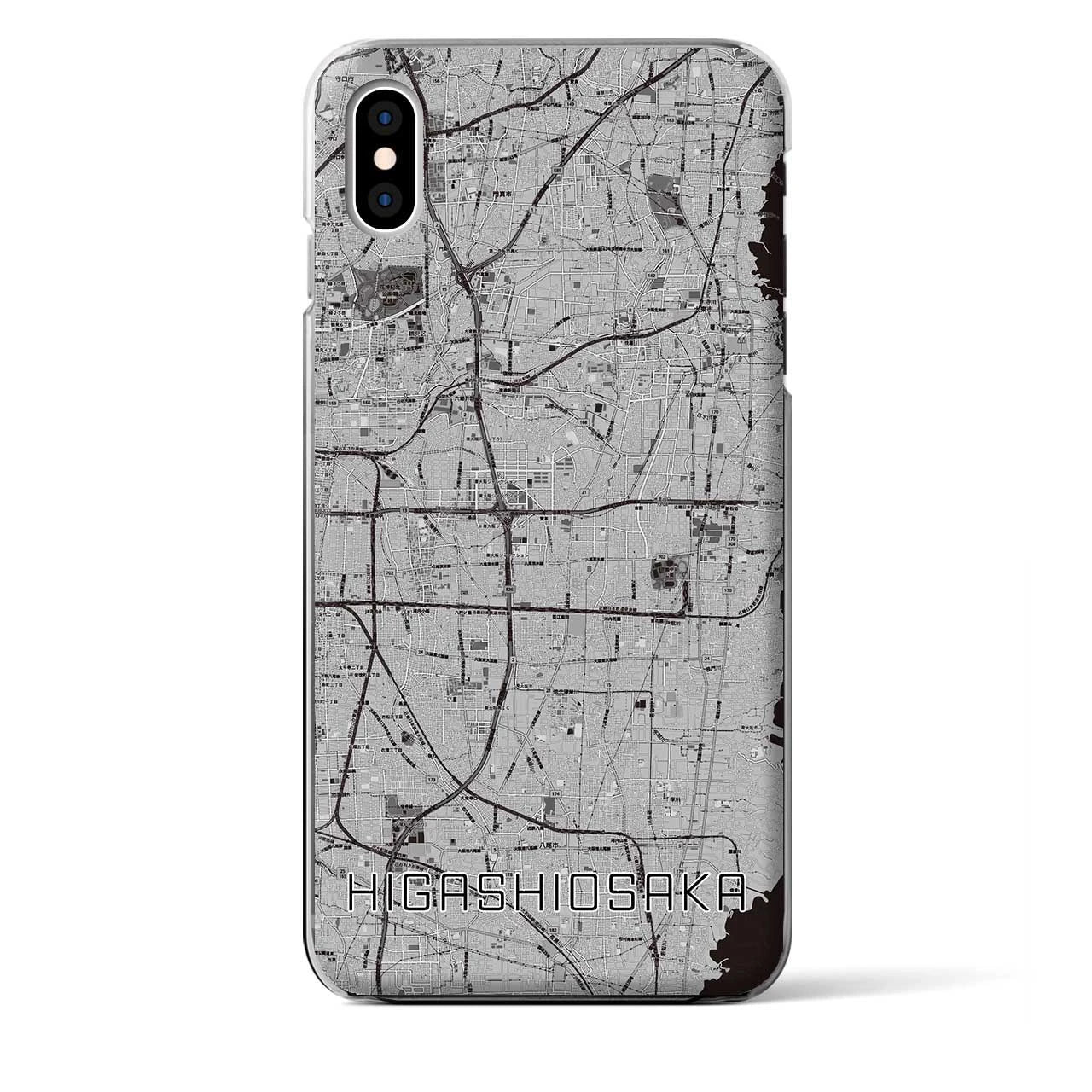 【東大阪(大阪府)】地図柄iPhoneケース(クリアタイプ)