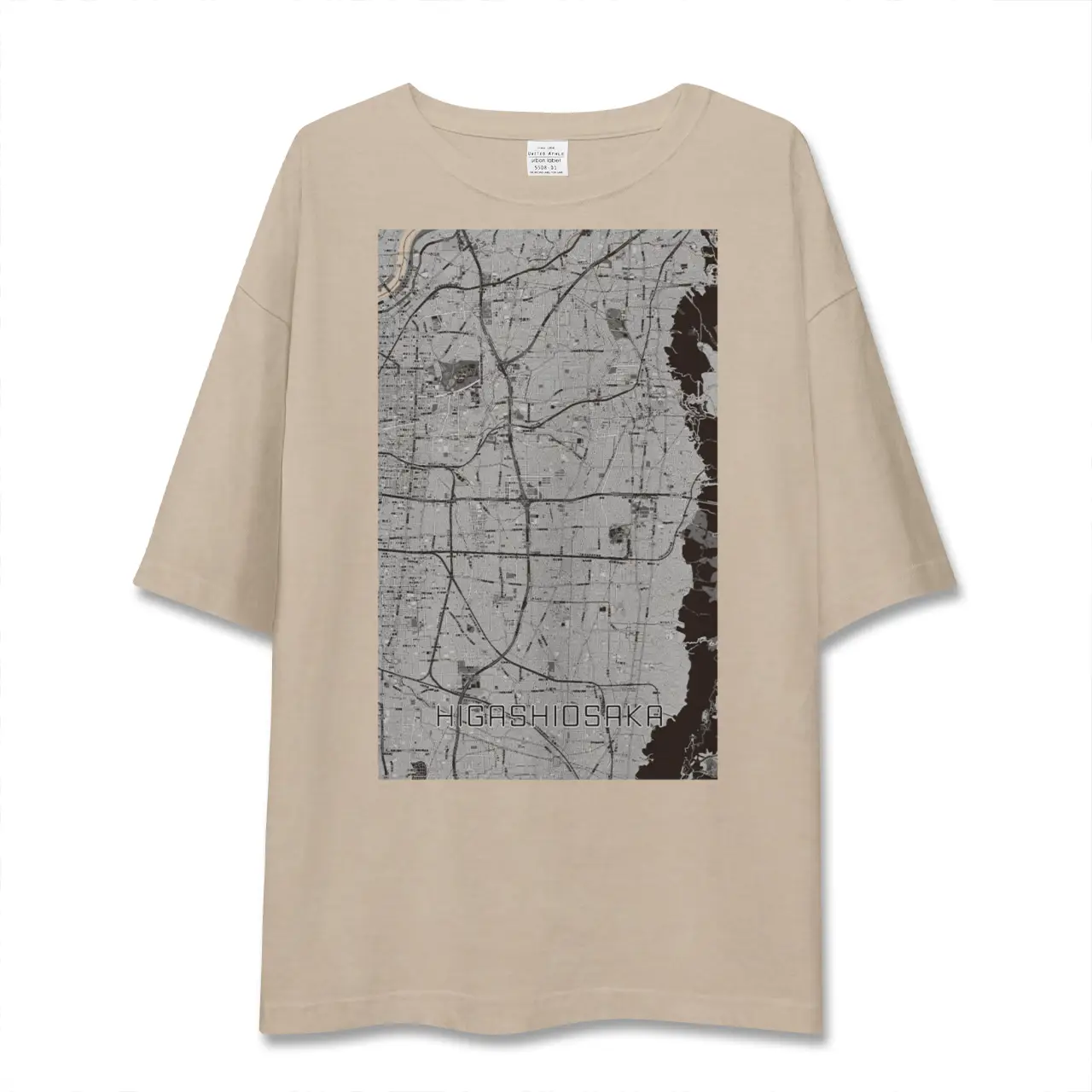 【東大阪(大阪府)】地図柄ビッグシルエットTシャツ