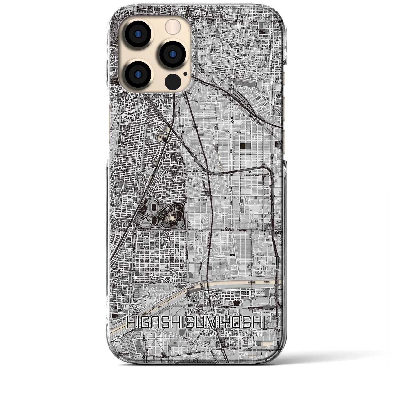 【東住吉(大阪府)】地図柄iPhoneケース(クリアタイプ)