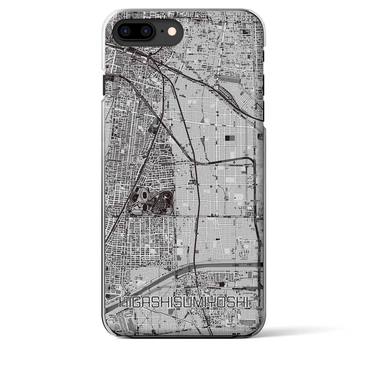 【東住吉(大阪府)】地図柄iPhoneケース(クリアタイプ)