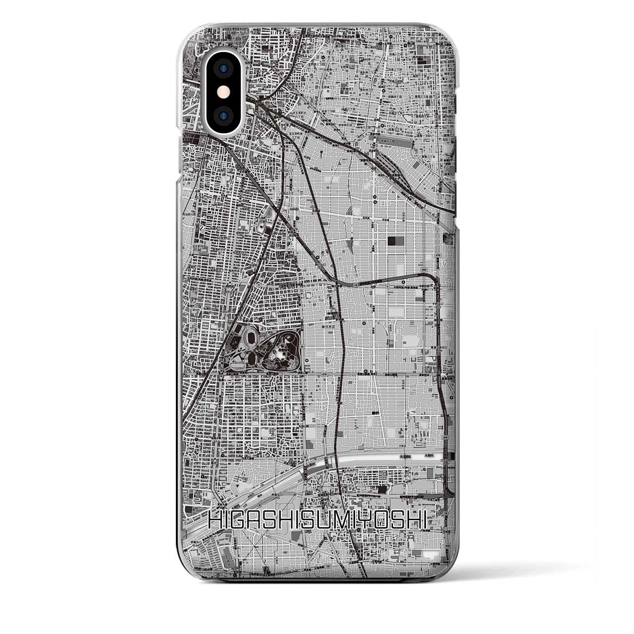 【東住吉(大阪府)】地図柄iPhoneケース(クリアタイプ)