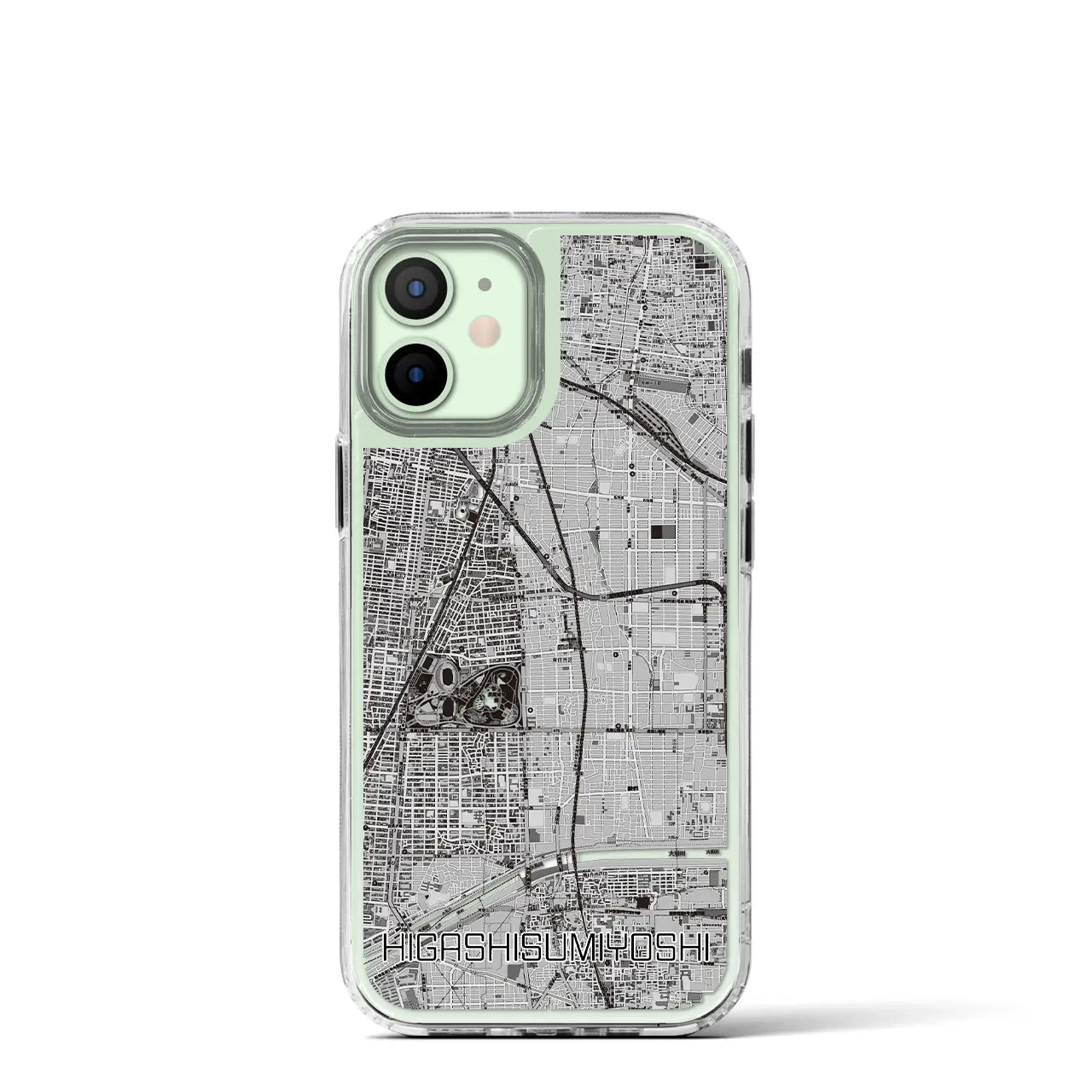 【東住吉(大阪府)】地図柄iPhoneケース(MagSafeタイプ)