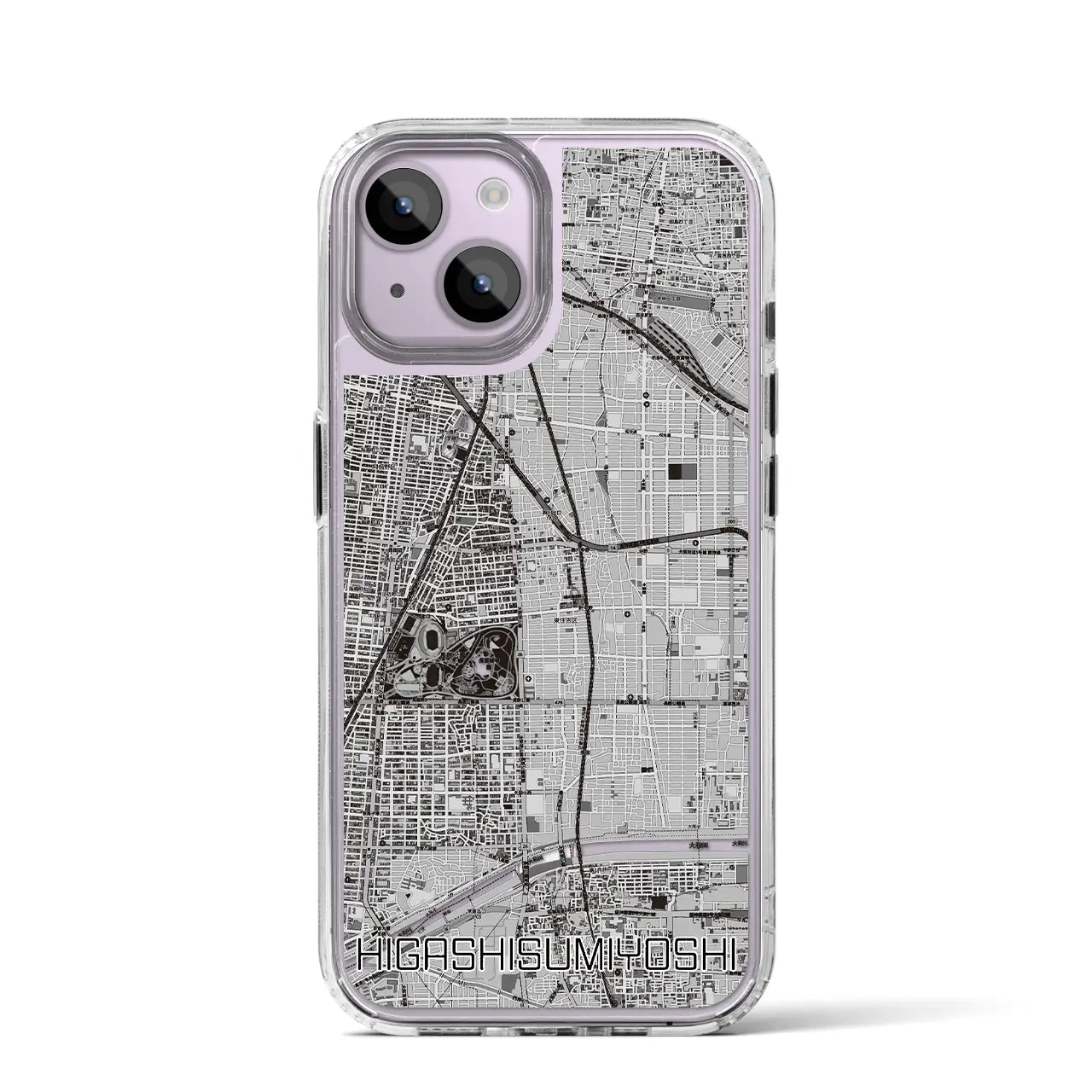 【東住吉(大阪府)】地図柄iPhoneケース(MagSafeタイプ)