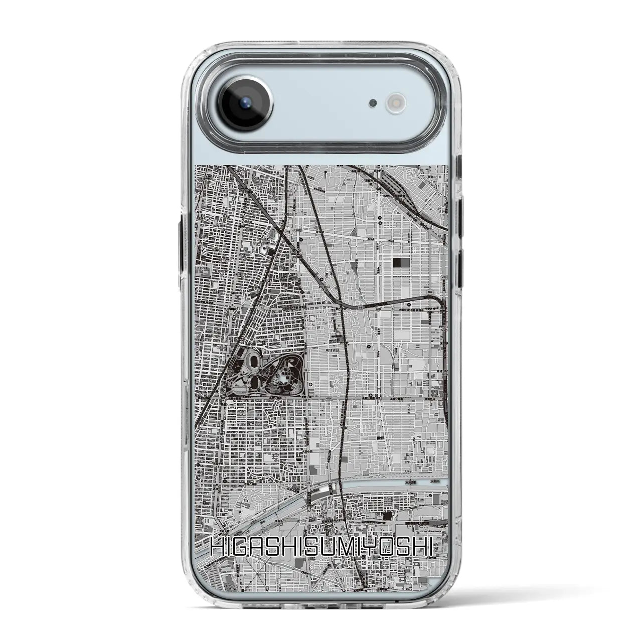 【東住吉(大阪府)】地図柄iPhoneケース(MagSafeタイプ)