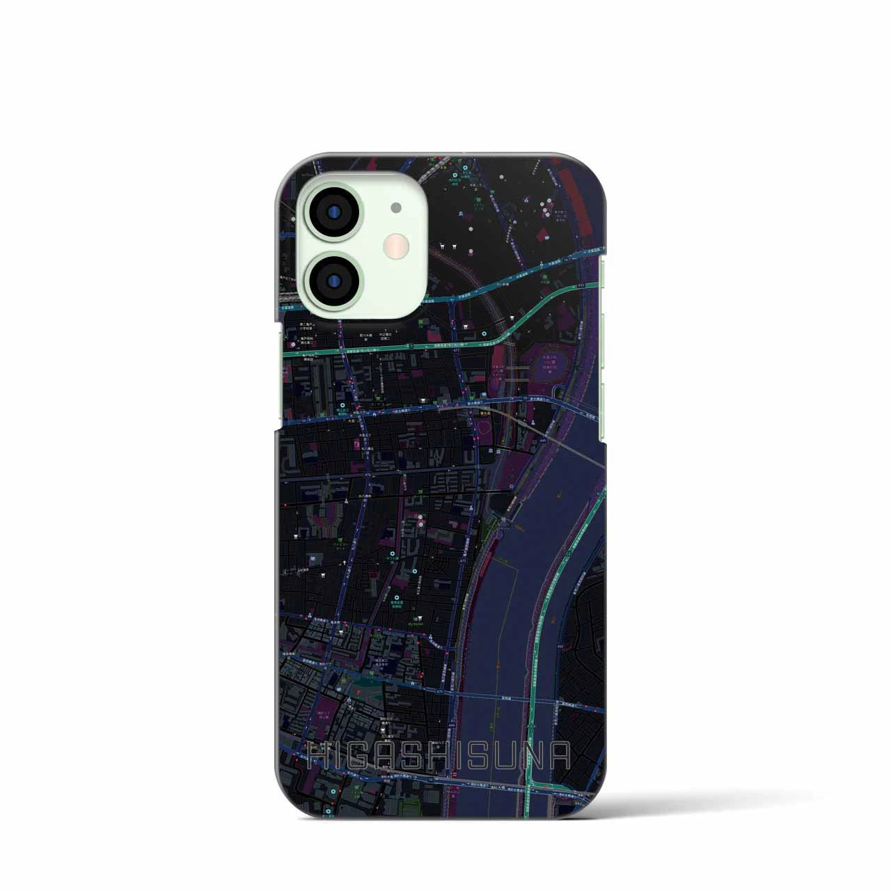 【東砂(東京都)】地図柄iPhoneケース(バックカバータイプ)